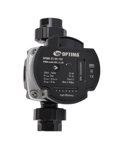 Енергозберігаючий циркуляційний насос Optima Prime UPMH 25-80AUTO 130 мм, з гайками