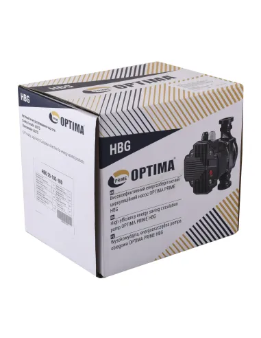 Циркуляційний насос енергозберігаючий Optima Prime HBG 25-105AUTO 180 мм, з гайками