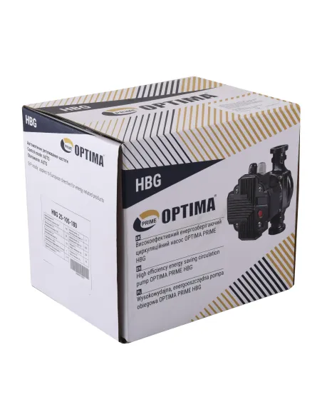 Циркуляційний насос енергозберігаючий Optima Prime HBG 25-105AUTO 180 мм, з гайками