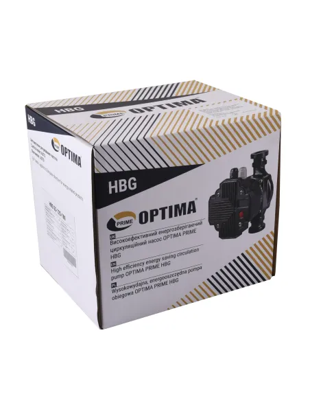 Циркуляційний енергозберігаючий насос Optima Prime HBG 25-125AUTO 180 мм, з гайками