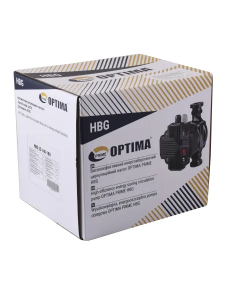 Циркуляционный насос энергосберегающий Optima Prime HBG 25-140AUTO 180 мм, с гайками