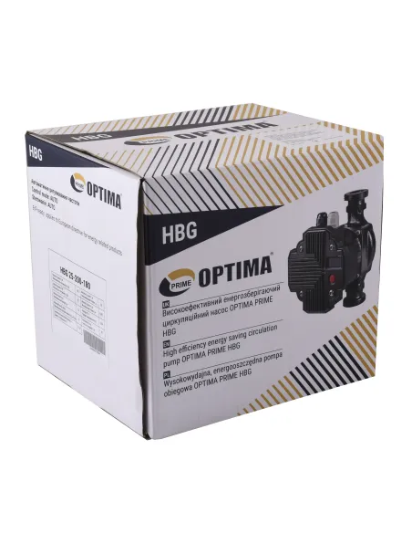 Циркуляційний насос енергозберігаючий Optima Prime HBG 25-160AUTO 180 мм, з гайками