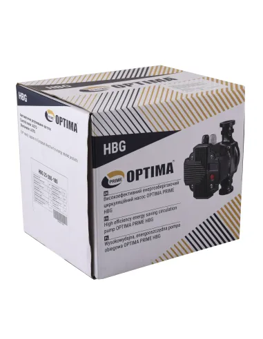 Циркуляционный насос энергосберегающий Optima Prime HBG 25-200AUTO 180 мм, с гайками