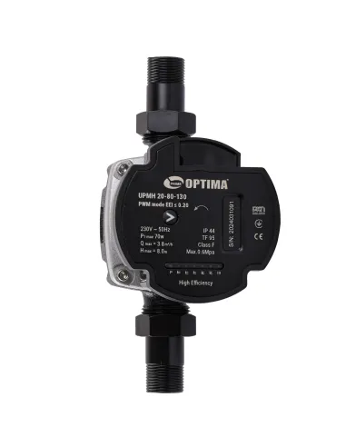 Циркуляционный насос энергосберегающий Optima Prime UPMH 20-80AUTO 130 мм, с гайками