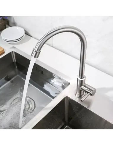 Монокран для умивальника Wezer EKO14A-14, нержавіюча сталь.