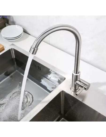 Монокран для умывальника Wezer EKO14A-14, нержавеющая сталь