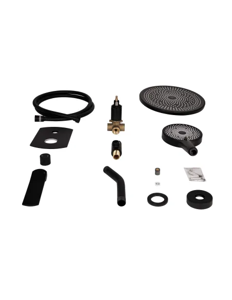 Душевая система скрытого монтажа Qtap Slavonice QTSLA113BLM45900 Black Matt