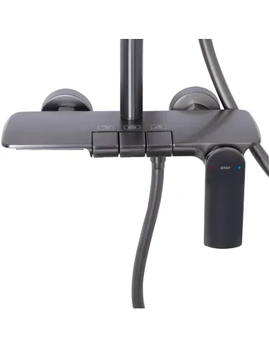 Душевая система c изливом Qtap Slavonice QTSLA111GMB45905 Gunmetal Black PVD