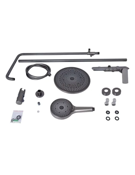 Душевая система c изливом Qtap Slavonice QTSLA111GMB45905 Gunmetal Black PVD