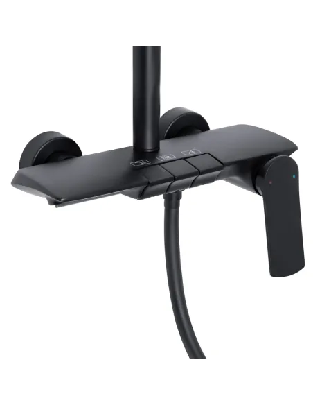 Душевая система c изливом Qtap Slavonice QTSLA111BLM45906 Black Matt