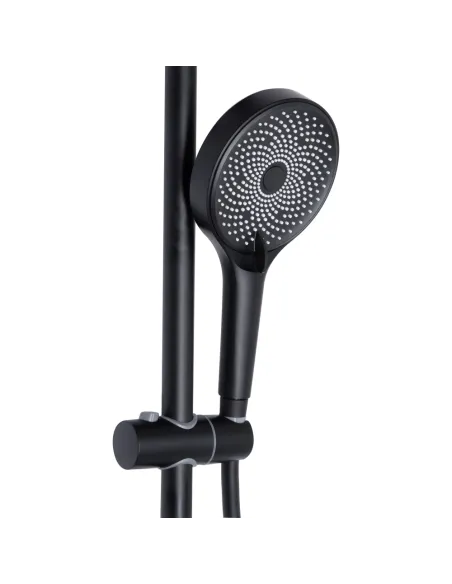 Душова система з виливом Qtap Slavonice QTSLA111BLM45906 Black Matt