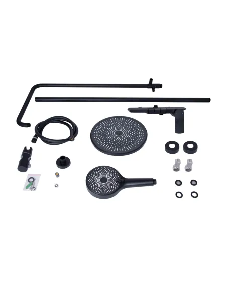 Душова система з виливом Qtap Slavonice QTSLA111BLM45906 Black Matt