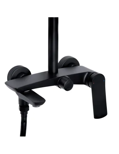 Душевая система c изливом Qtap Slavonice QTSLA111BLM45911 Black Matt