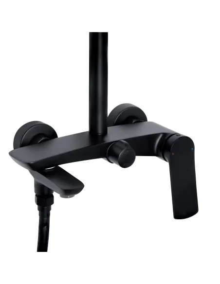 Душева система з виливом Qtap Slavonice QTSLA111BLM45911 Black Matt