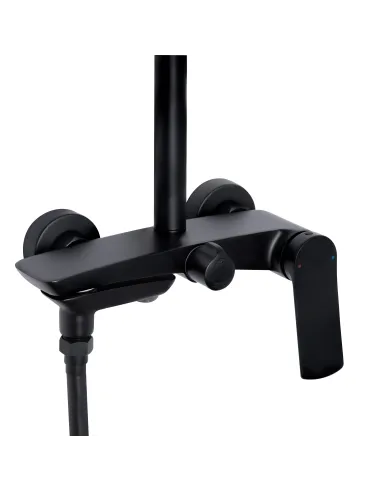 Душева система з виливом Qtap Slavonice QTSLA111BLM45911 Black Matt