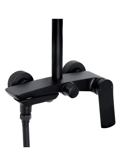 Душева система з виливом Qtap Slavonice QTSLA111BLM45911 Black Matt
