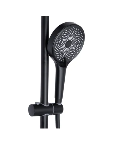Душева система з виливом Qtap Slavonice QTSLA111BLM45911 Black Matt