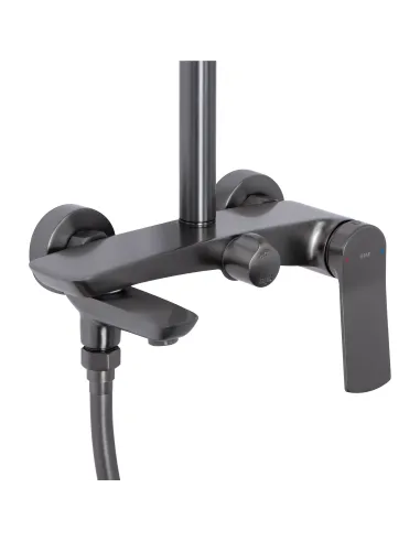 Душова система з виливом Qtap Slavonice QTSLA111GMB45910 Gunmetal Black PVD