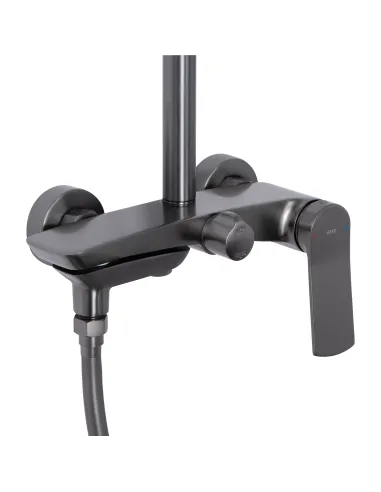 Душова система з виливом Qtap Slavonice QTSLA111GMB45910 Gunmetal Black PVD