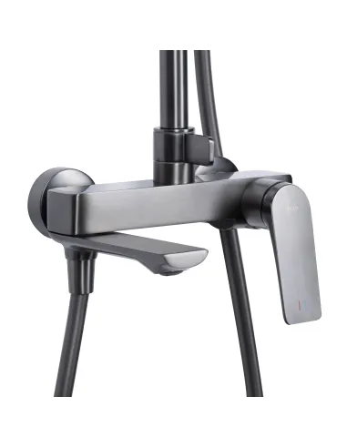 Душевая система c изливом Qtap Vlasta New QTVLA111GMB45651 Gunmetal Black PVD