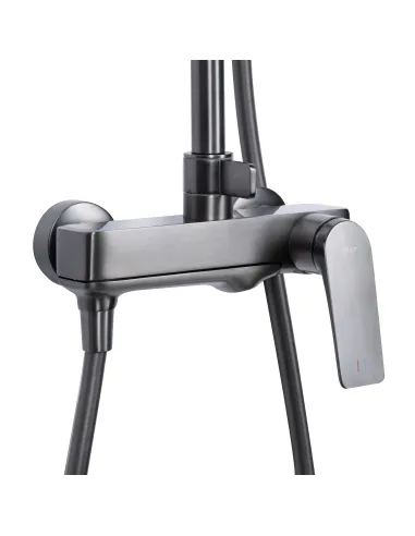 Душева система з виливом Qtap Vlasta New QTVLA111GMB45651 Gunmetal Black PVD