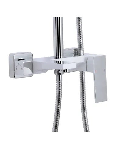 Душевая система c изливом Qtap Gemini QTGEM111CRW45687 Chrome/White