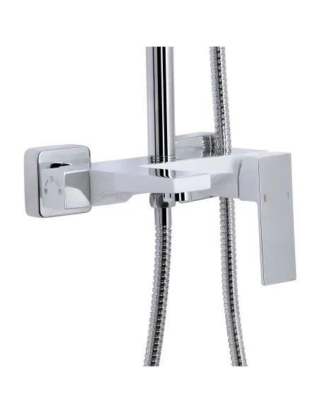 Душевая система c изливом Qtap Gemini QTGEM111CRW45687 Chrome/White
