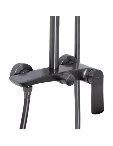 Душевая система со смесителем Qtap Slavonice QTSLA110GMB45913 Gunmetal Black PVD