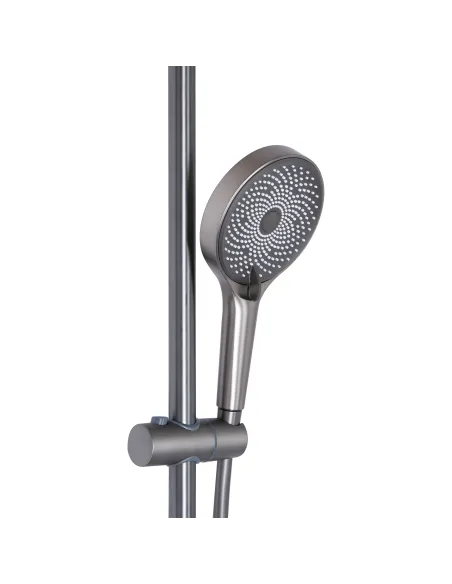 Душова система із змішувачем Qtap Slavonice QTSLA110GMB45913 Gunmetal Black PVD