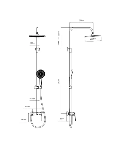 Душевая система со смесителем Qtap Slavonice QTSLA110CRM45912 Chrome