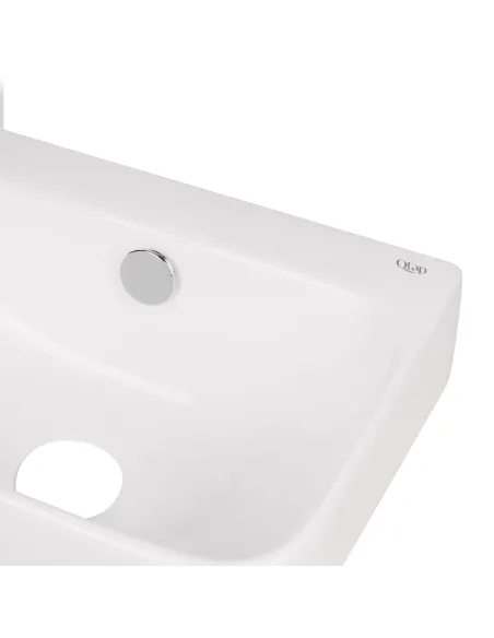 Керамічна раковина настінна Q-Тap Tern QT17115117LWN White ліва, 450х260х158 мм