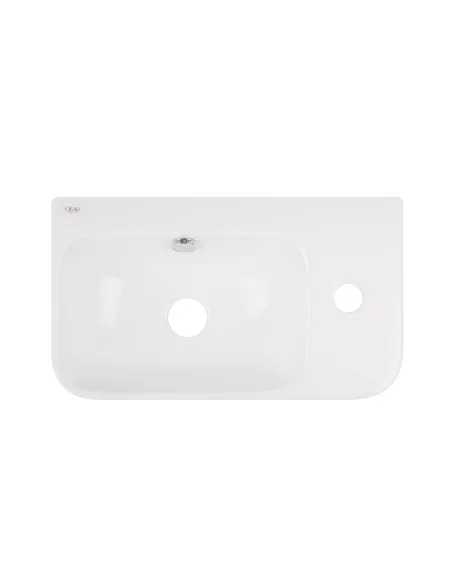 Керамічна раковина настінна Q-Тap Tern QT17115117RWN White права, 450х260х158 мм