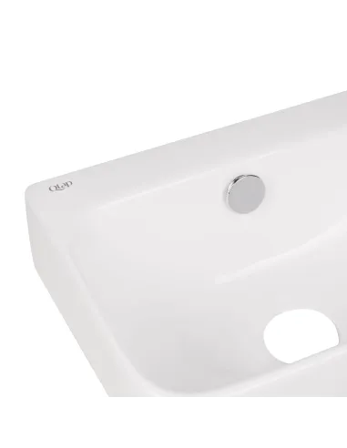 Керамічна раковина настінна Q-Тap Tern QT17115117RWN White права, 450х260х158 мм
