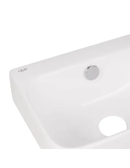 Керамічна раковина настінна Q-Тap Tern QT17115117RWN White права, 450х260х158 мм