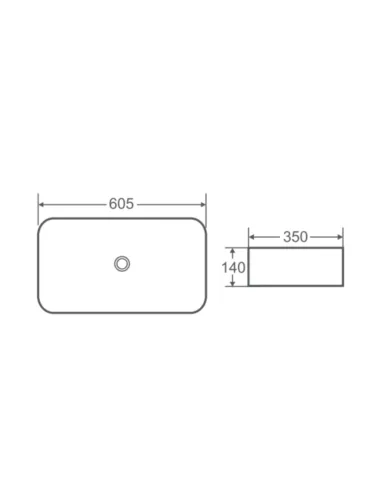 Раковина - чаша Q-Тap Tern QT17112270WN White, 605x350x140 мм