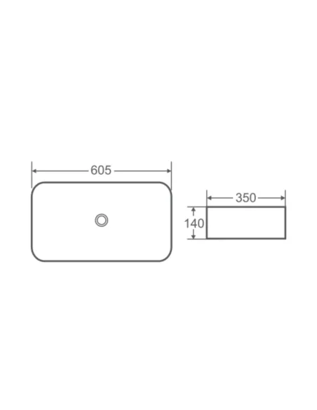 Раковина - чаша Q-Тap Tern QT17112270WN White, 605x350x140 мм