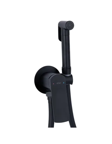 Набір для гігієнічного душу із змішувачем Q-Tap Slavonice QTSLA262BLM45917 Black Matt