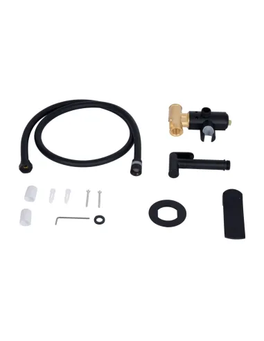 Набір для гігієнічного душу із змішувачем Q-Tap Slavonice QTSLA262BLM45917 Black Matt