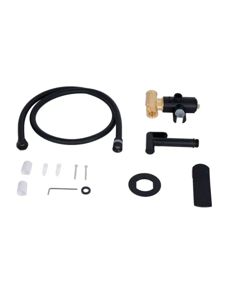 Набор для гигиенического душа со смесителем Q-Тap Slavonice QTSLA262BLM45917 Black Matt