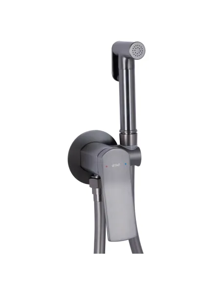 Набор для гигиенического душа со смесителем Q-Тap Slavonice QTSLA262GMB45916 Gunmetal Black PVD