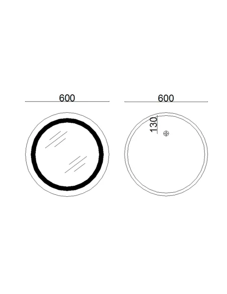 Дзеркало для ванної кімнати Lidz Aria LD78LR600, з LED-підсвічуванням, з антизапітнінням