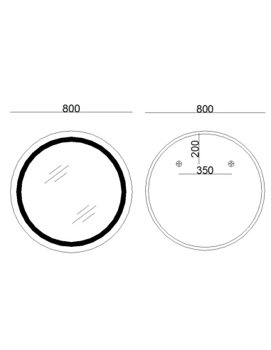 Дзеркало для ванної кімнати Lidz Aria LD78LR800, з LED-підсвічуванням, з антизапітнінням