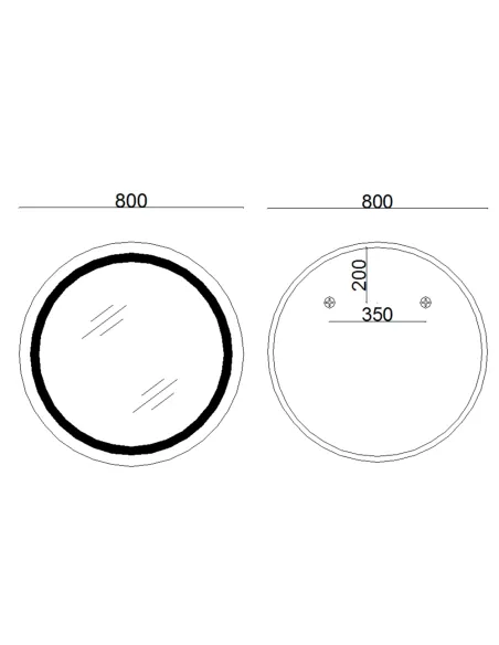 Дзеркало для ванної кімнати Lidz Aria LD78LR800, з LED-підсвічуванням, з антизапітнінням