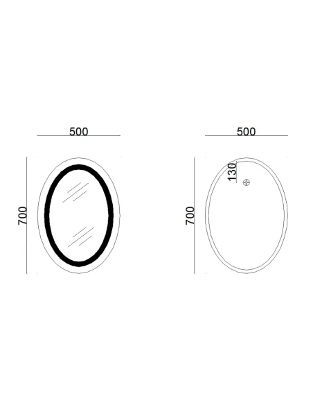 Дзеркало для ванної кімнати Lidz Vida LD78LF5070, з LED-підсвічуванням, з антизапітнінням