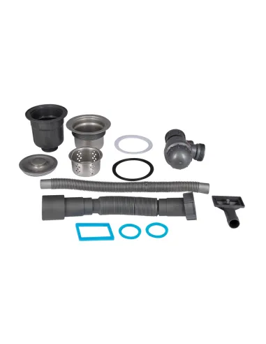  Сифон для миття Lidz Bruch Grey LK16 PVD, з квадратним переливом