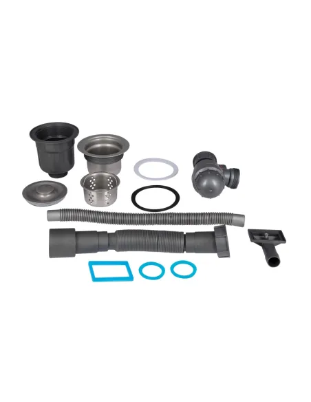  Сифон для миття Lidz Bruch Grey LK16 PVD, з квадратним переливом