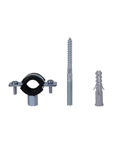 Хомут для трубы 20 - 25 мм Thermo Alliance Standart SD10015B в сборе с гайкой и дюбелем