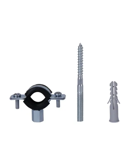 Хомут для трубы 20 - 25 мм Thermo Alliance Standart SD10015B в сборе с гайкой и дюбелем