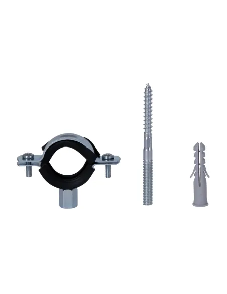 Хомут для трубы 32 - 36 мм Thermo Alliance Standart SD10025B в сборе с гайкой и дюбелем