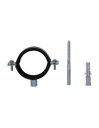 Хомут для трубы 60 - 64 мм Thermo Alliance Standart SD10050B в сборе с гайкой и дюбелем